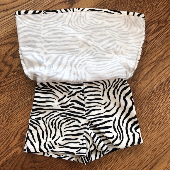 Gymboree Sz 4 Black White Zebra Print Cotton Skort - Picture 3 of 7